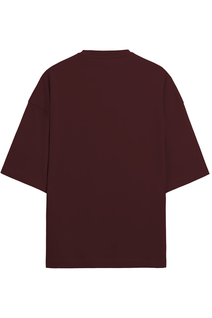 Maroon t-shirt on a white background