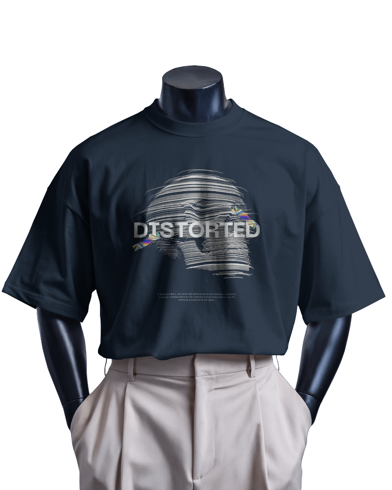 Distorted Skull Oversize T shirt