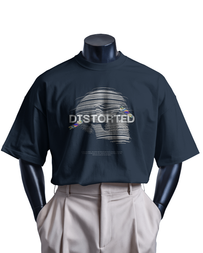 Distorted Skull Oversize T shirt